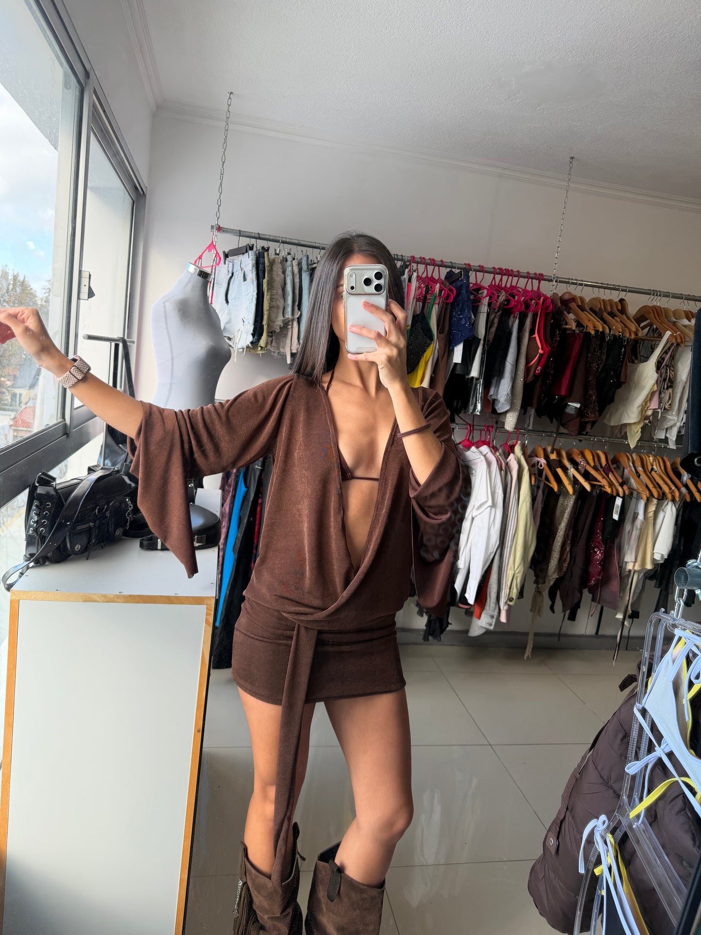 Vestido Zaira Marrón